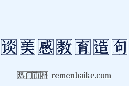 谈美感教育造句是什么意思的图片